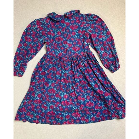 Vintage Kate Greenaway Girl’s Smocked Floral Dress Sz 5x - Picture 10 of 10
